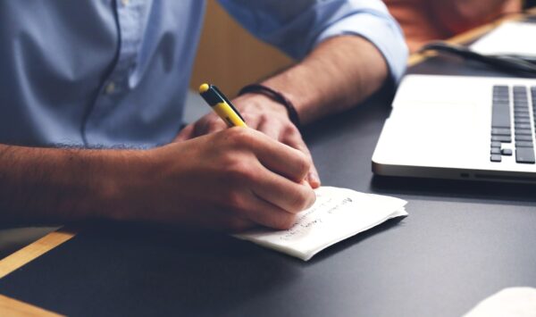 writing down info from computer
